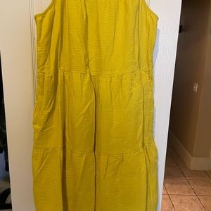 Yellow 3-tiered dress